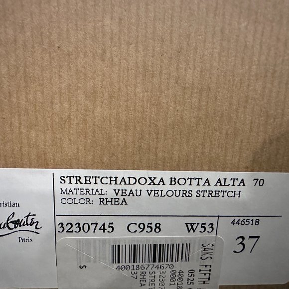 Christian Louboutin STRETCHADOXA BOTTA ALTA 70 Suede Over Knee Tall Boots - Picture 16 of 16